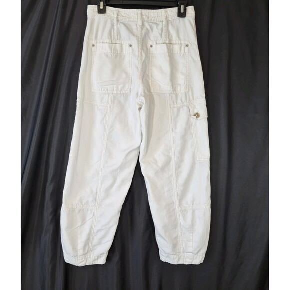Anthropologie Womens White The Carson Utility Barrel Pants US 2 - Picture 9 of 12